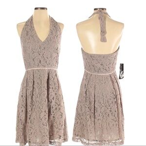 ⚫️ NINE WEST HALTER BOHO LACE DRESS -new